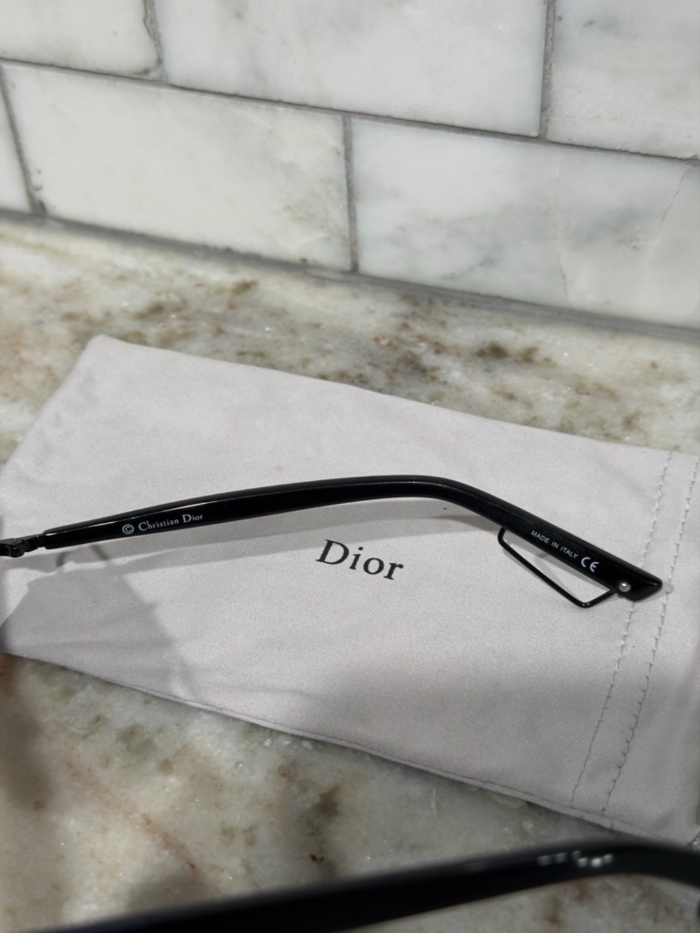 Dior Black Metal Double-Bridge Aviator Sunglasses - Picture 3 of 8